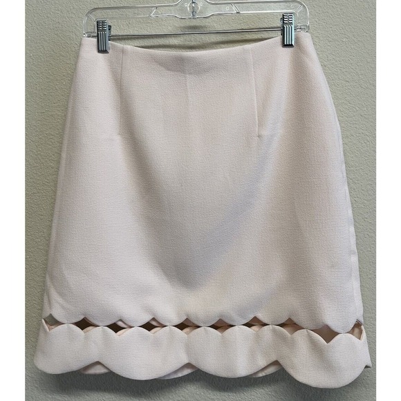 Club Monoco Atrina Skirt Size 8 Pink Pearl Scalloped Cutout Hem NEW - Picture 13 of 13